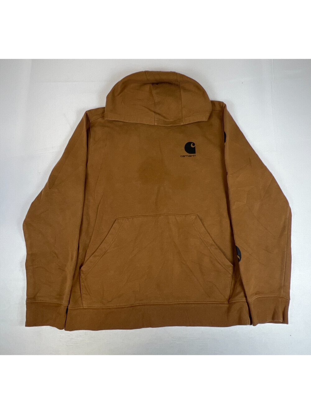 Carhartt Youth XL 18-20 Brown Pullover Hoodie Sweatshirt Sleeve Logo TS6272-B
